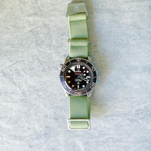 Cinturino elastico per orologio H-Hour French Marine Nationale 20 mm verde