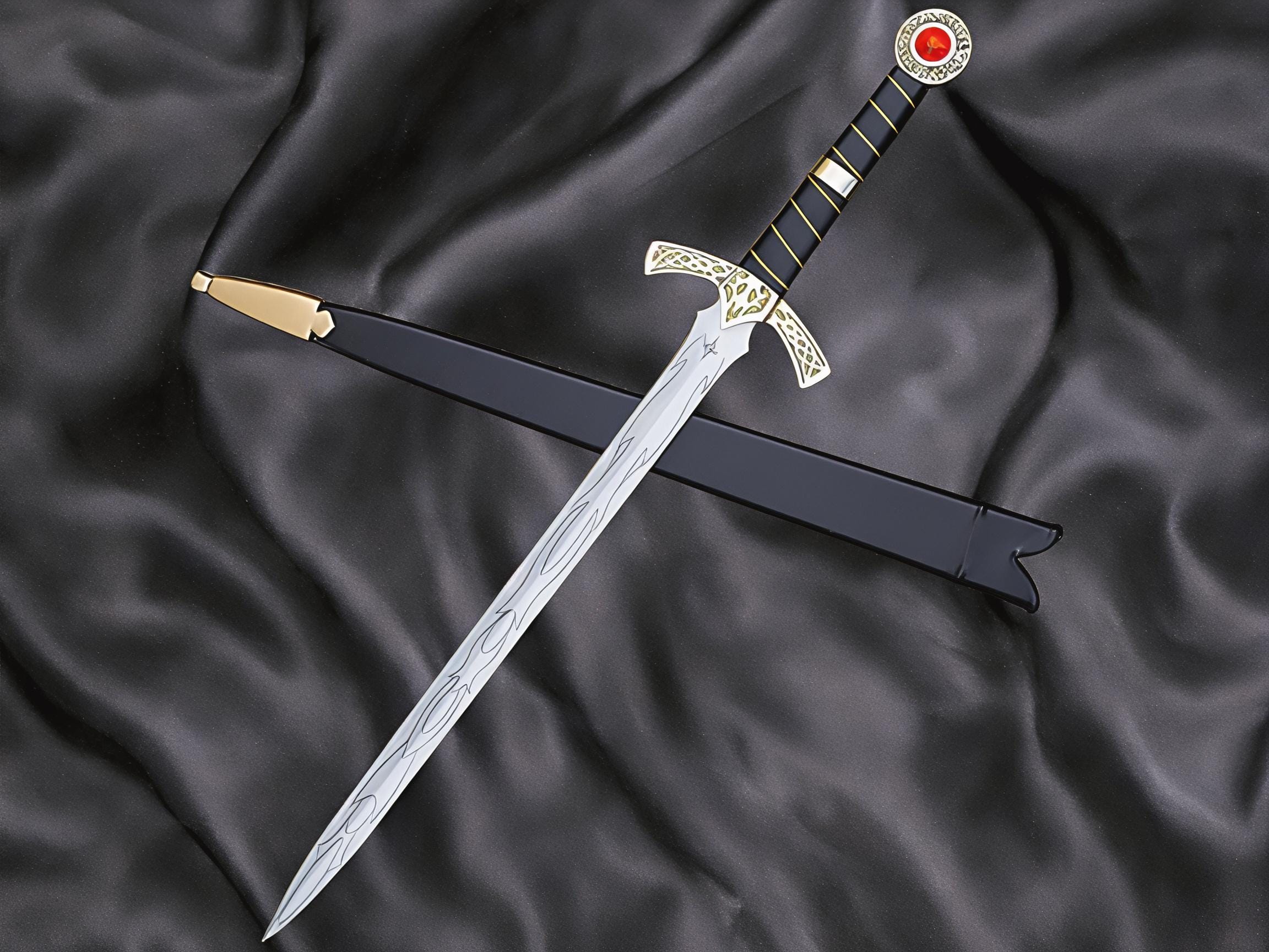 Hand Forged Stainless Steel Goldryn Sword Throne of Glass Athril Video ...