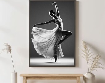 Affiche Poster Danse - Noir Et Blanc - 30x40 Cm - ARTTOR - Décoration Murale Moderne