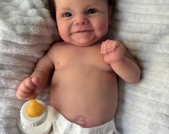 Full Silicone Reborn Baby Girl -21" Handmade Realistic Newborn Silicone Doll, Valentines day Gift, Collectible Art Doll, Best Gift for Girl