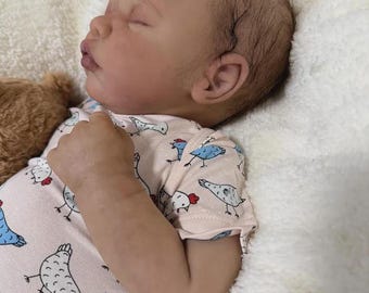 Full Silicone Reborn Baby Girl -21" Handmade Realistic Newborn Silicone Doll, Birthday Gift, Collectible Art Doll, Best Gift for Girl Boy