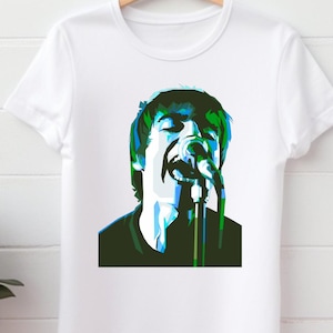 Liam Gallagher White Concert Pop, New Tour Merch, Band Shirt, Music Gift, Retro Festival Top, Noel/ Oasis 2025 Tour - Abstract Art tshirt