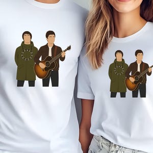 Liam and Noel Gallagher T-Shirt Concert Tee, New Merch, Band Shirt, Gift, Top /  Liam and Noel Gallagher 2025 Tour tshirt