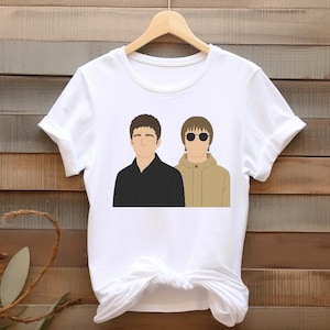 Liam and Noel Gallagher Minimalist Concert Tee, New Tour Merch, Band Shirt, Music Gift, Retro Festival Top / Oasis 2025 Tour tshirt