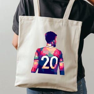 Diogo Jota Liverpool Tote Bag | LFC Fan Gift | Premier League Football Bag| Anfield Merch | Jota Top for Reds Supporters Large Diago