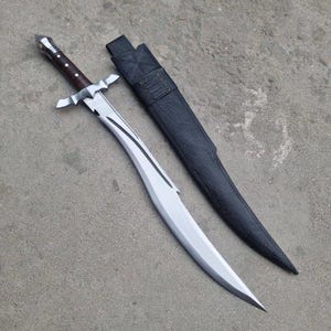 30&quot; Spartan Hunting Sword – Handmade Carbon Steel Blade with Leather Sheath – Perfect for Cosplay, Collectors & Tactical Display&quot;