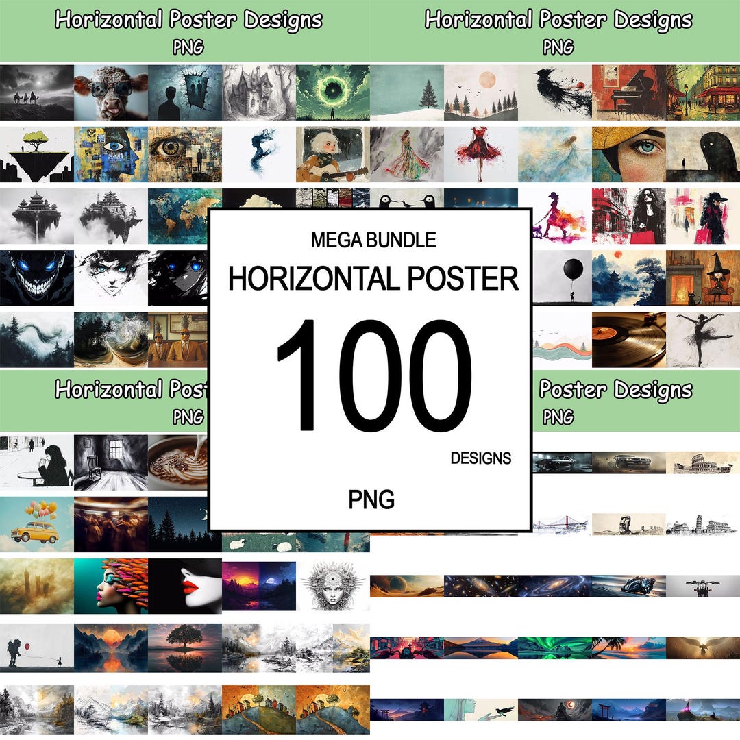 Mega Bundle Horizontal Poster, SVG, Horizontal Poster Designs,instant ...