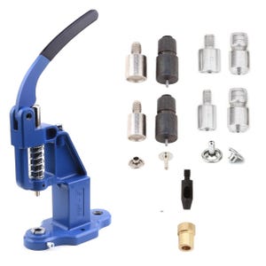 Rivet Press Machine and Rivet Dies for Setting 7 mm and 9 mm Single and Double Cap Rivets