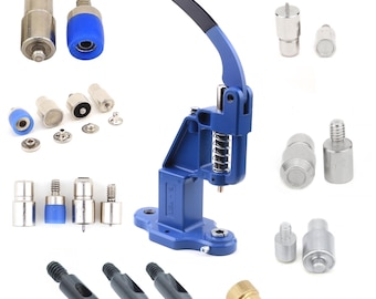 Leren handpersset – drukknopset, pakkingring en klinknagel met perforator