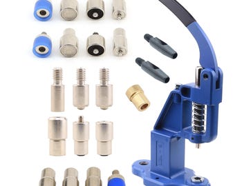 Tep2 handpersmachineset en matrijzen - drukknoppers, pakkingring en oogjeszetter, klinknagelpers voor leer en stof