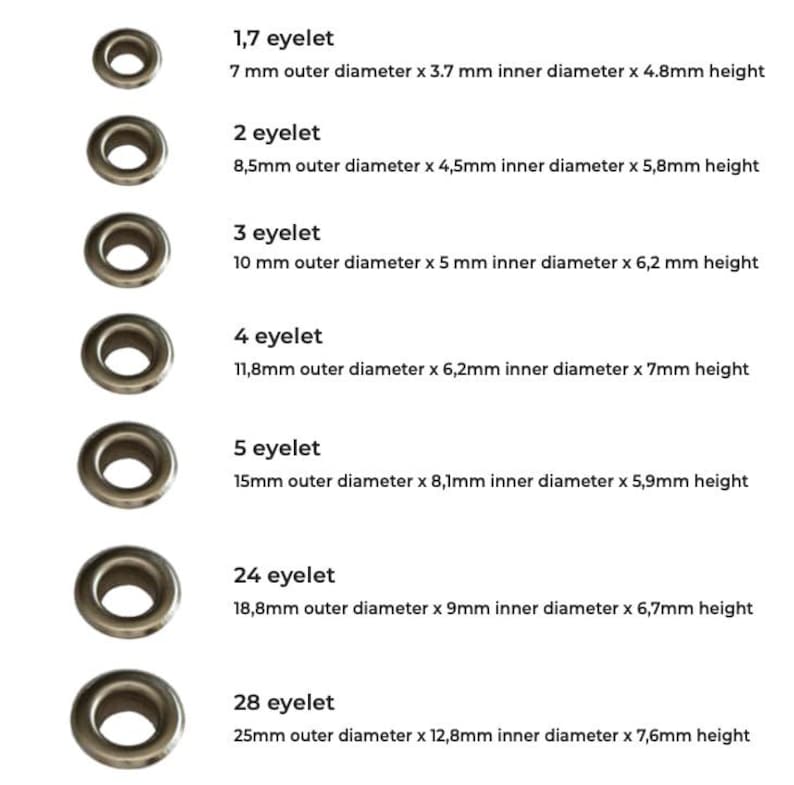 Heavy Duty Eyelet Grommet Hand Press Machine Tool Kit With 7 Setting ...