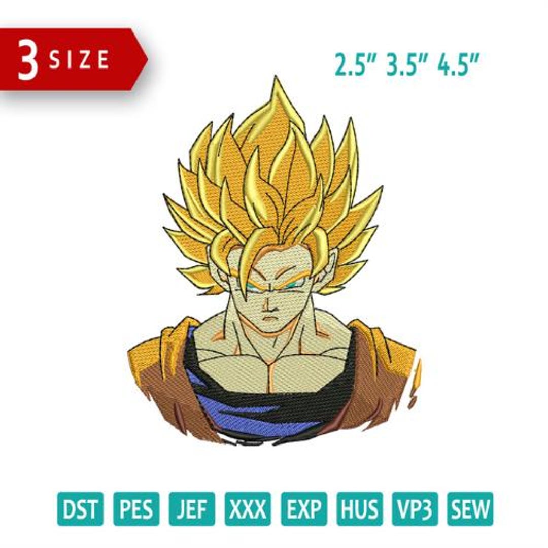 Super Saiyan Goku V3 Machine Embroidery Design Files - Etsy