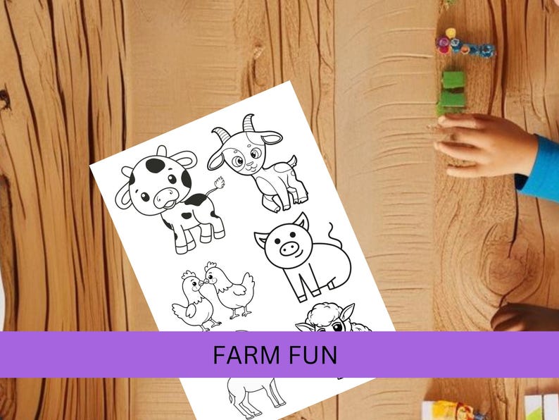Farm COLOURING IN/ Toddler Printable / Farm Animals Colour in Sheets ...