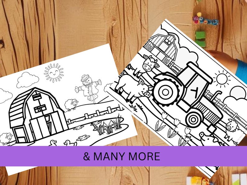 Farm COLOURING IN/ Toddler Printable / Farm Animals Colour in Sheets ...