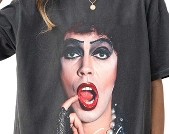 Comfort Colors® Tim Curry Memorial Shirt, Actor Tribute Horror Movie Fan Gift, Frank-N-Furter Rocky Horror Vintage Comic Halloween Fan Tee