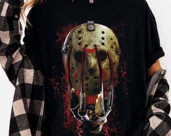 Comfort Colors® Freddy Krueger Jason Voorhees Shirt | Vintage Horror Movie Tee | Retro Halloween Tshirt | Horror Fan Gift Graphic Tee