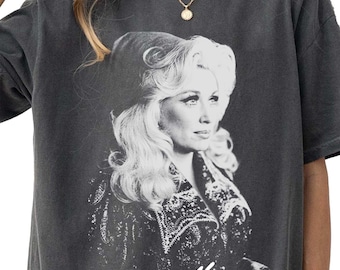 Comfort Colors® Vintage Dolly Parton Tribute Shirt - Country Music Legend Portrait Tee