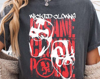Comfort Colors® Wicked Clowns T-Shirt, Insane Clown Posse T-Shirt, Wicked Clown Juggalo Horrorcore Graphic, Vintage Clown Tee