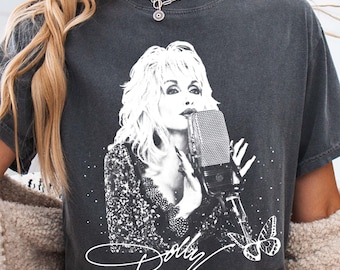 Comfort Colors® Vintage Dolly Parton Tribute Shirt - Country Music Legend Portrait Tee