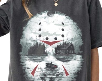 Comfort Colors® Vintage Jason Voorhees Shirt | Vintage Horror Movie Tee | Retro Halloween Tshirt | Horror Fan Gift Graphic Tee