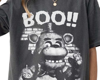 Comfort Colors® Vintage 90s Bootleg Style Five Nights at Freddy's T-Shirt, Retro Five Nights at Freddy'sGifts For Man And Women Unisex Shirt