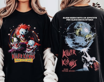 Comfort Colors® Killer Klowns from Outer Space Retro T-Shirt | Retro Horror Movie Tee Gift | Vintage Clown Tee | Punk Rock Grunge Retro Tee