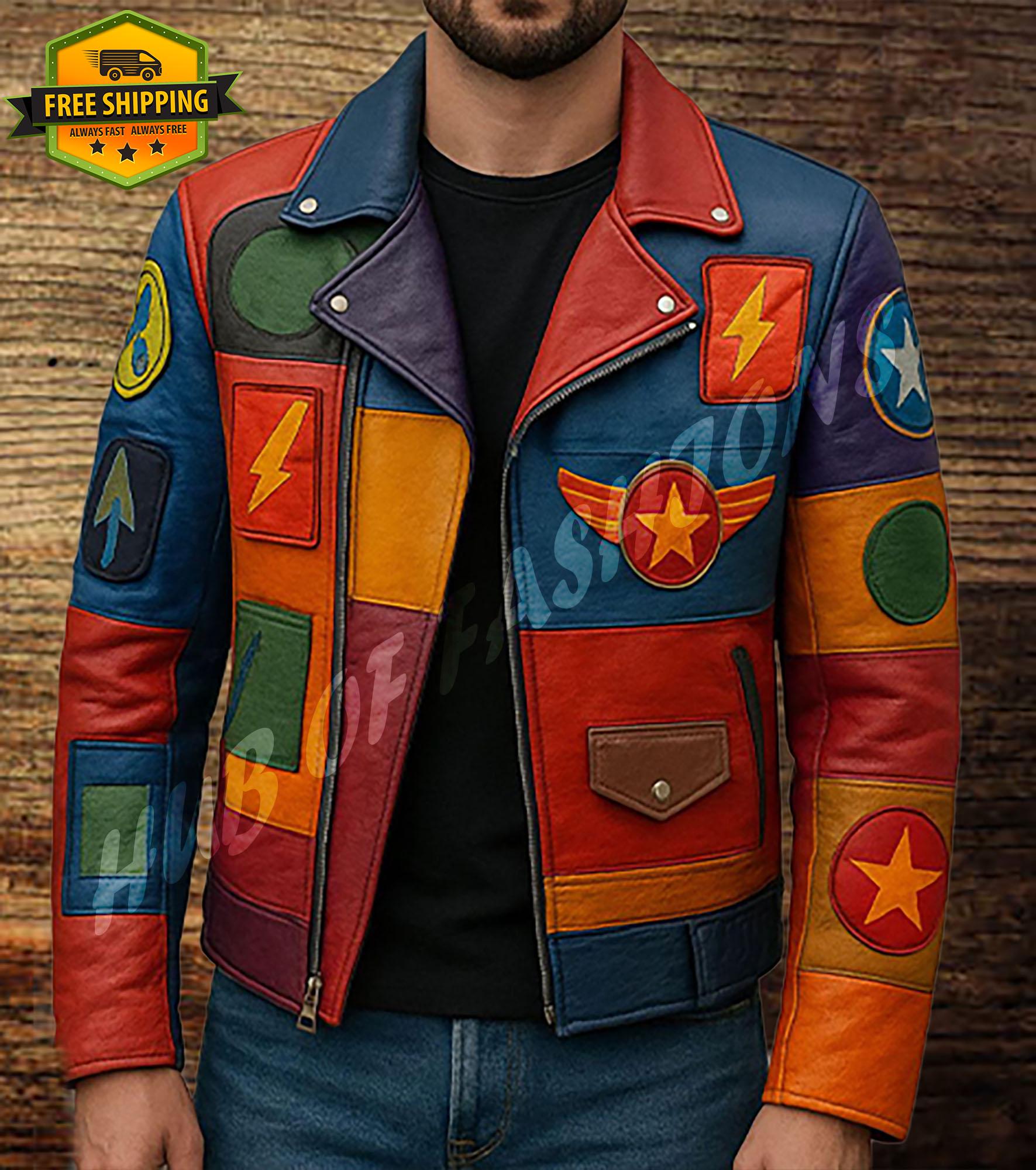 Mens Jacket Multicolor Leather - Etsy