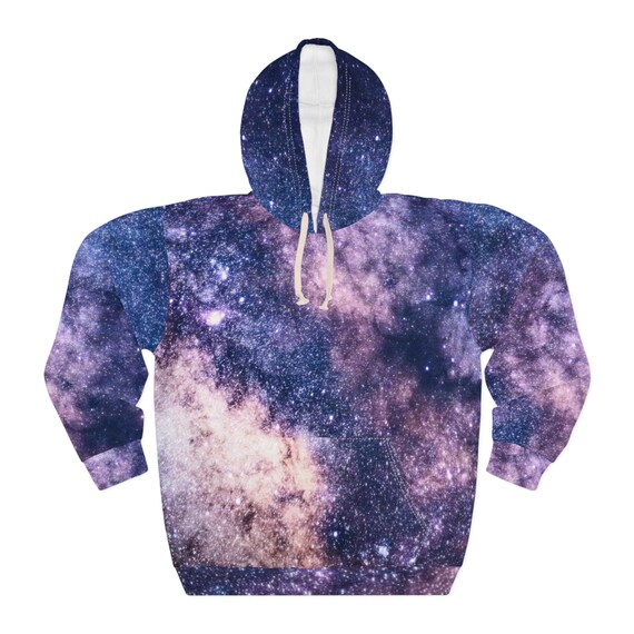 Galaxy Print Hoodie: Unisex Polyester Pullover Jacket