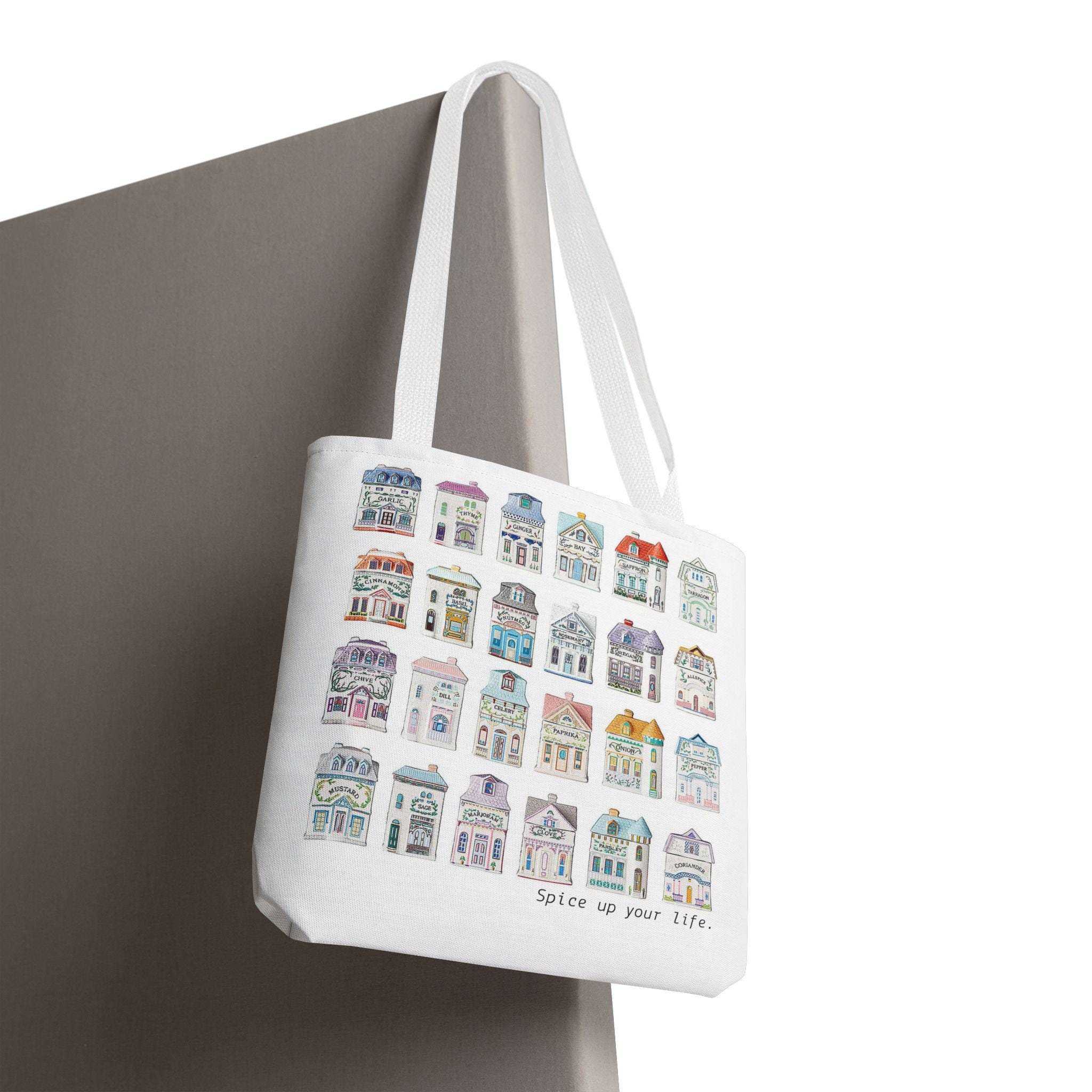 40 Retro Tote Bags: The Ultimate Fashion Accessory 30 Vintage Lenox Spice Village Tote Bag: Retro Grocery Shopping