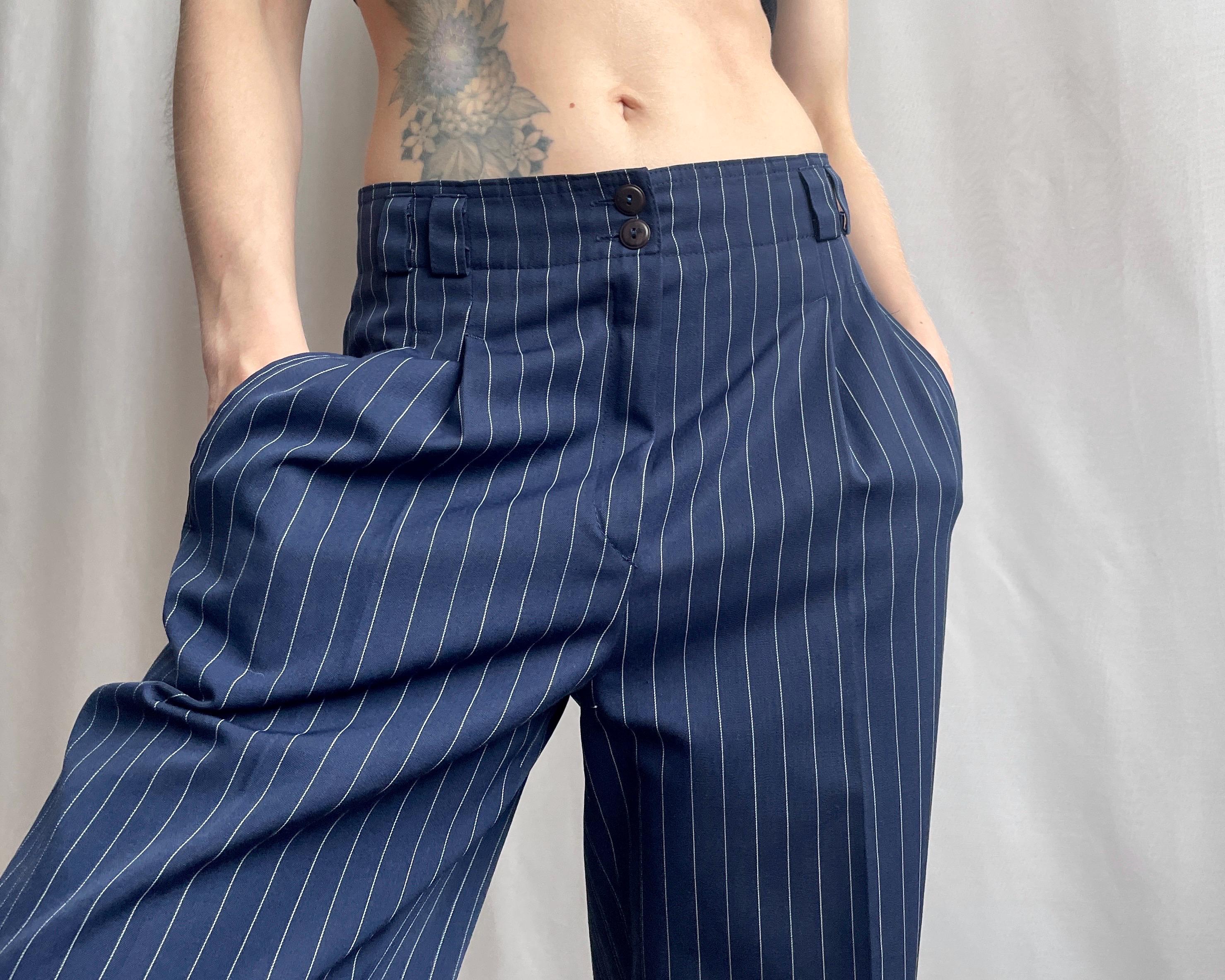 パンツ straight stripe slacks vintage Striped Pants for Men with Vintage for sale | eBay