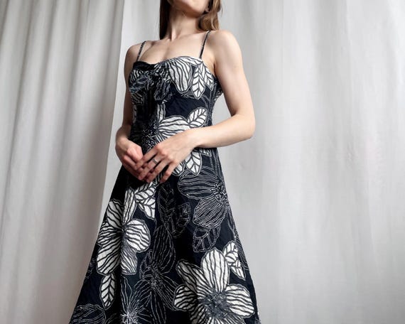Vintage Floral Cotton Spaghetti Strap Dress - Made in Austria - Size S -  Etsy Israel
