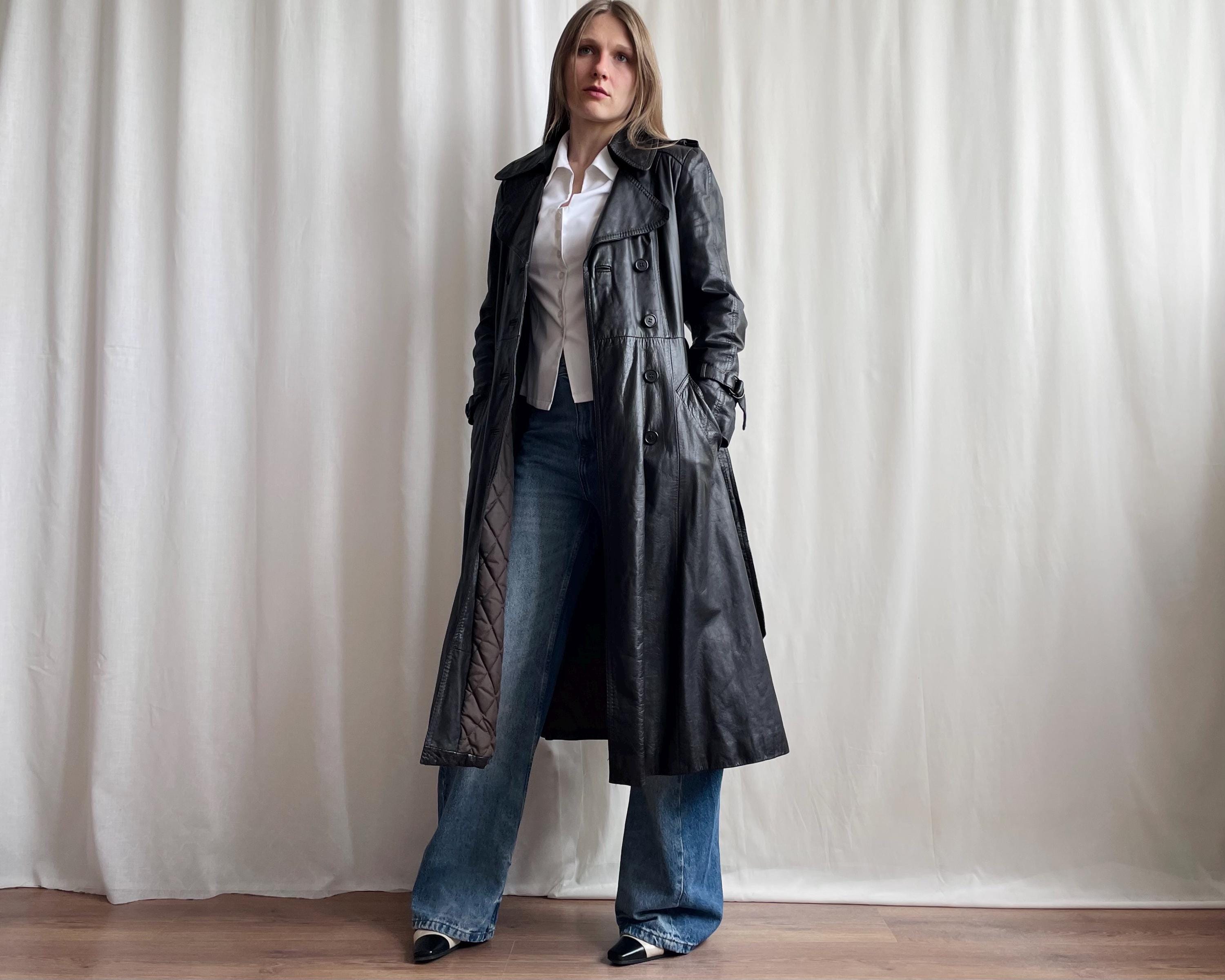 Maxi Leather Coat - Etsy