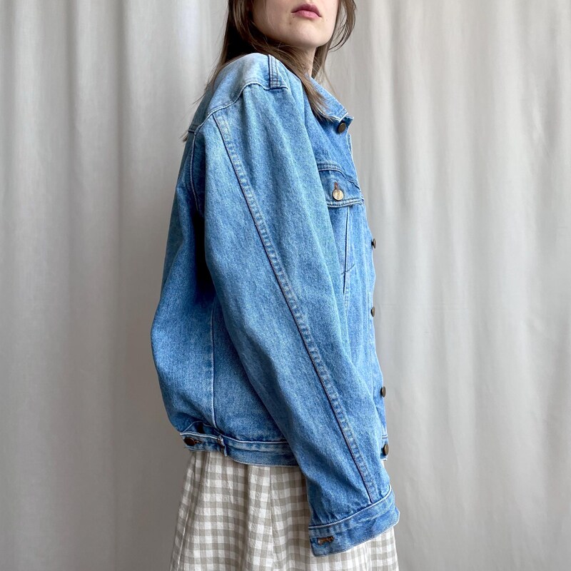 Grunge Button Up Oversized Denim Jacket