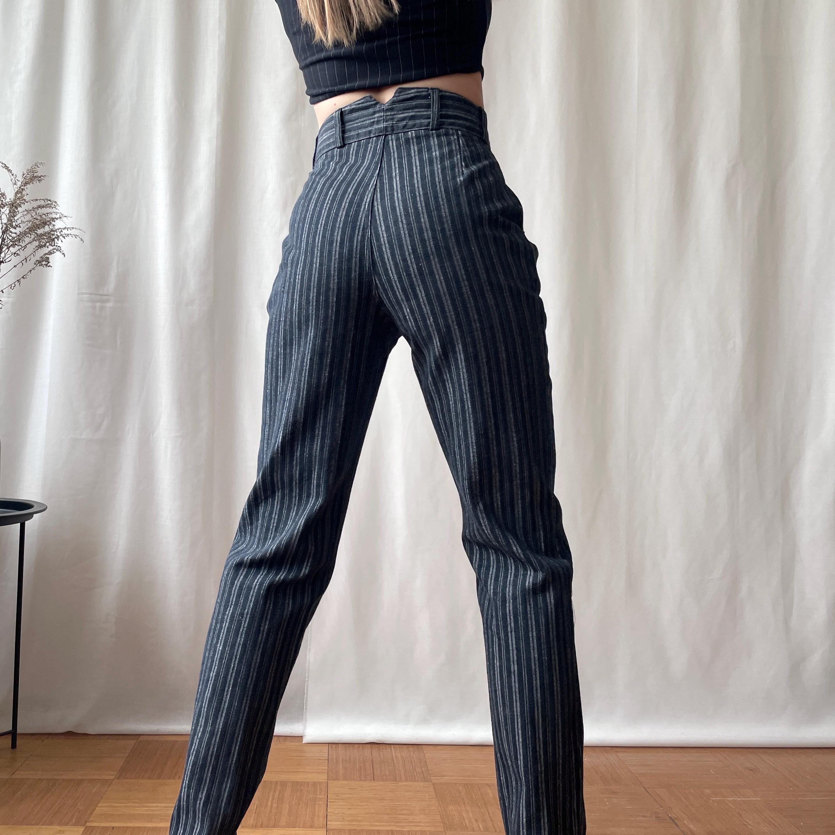 80s Striped Trousers - Etsy Australia