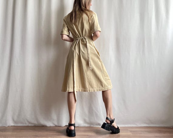 Vintage Corduroy Wrap Dress: Light Brown A-line Midi Dress, Size S - Etsy Israel Vintage Corduroy Wrap Dress: Light Brown A-line Midi Dress, Size S - Etsy Israel