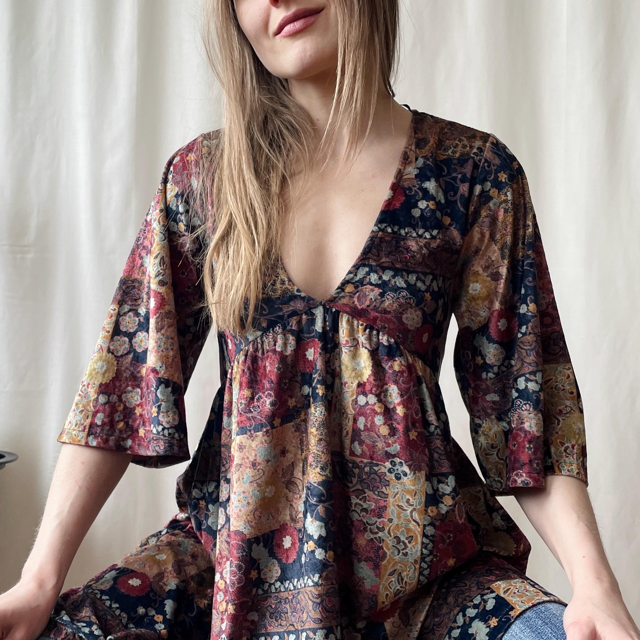 Blue Velvet Tunic - Etsy