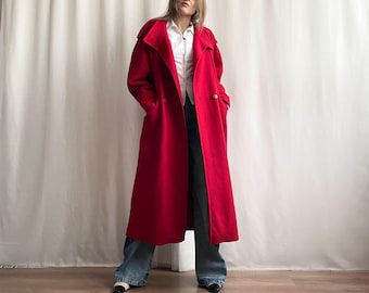 Vintage 1980s Classic Mens Overcoat Grey Crombie Wool Claude