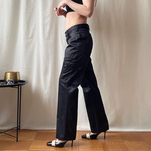 Vintage Black Cotton Twill Pants - Etsy