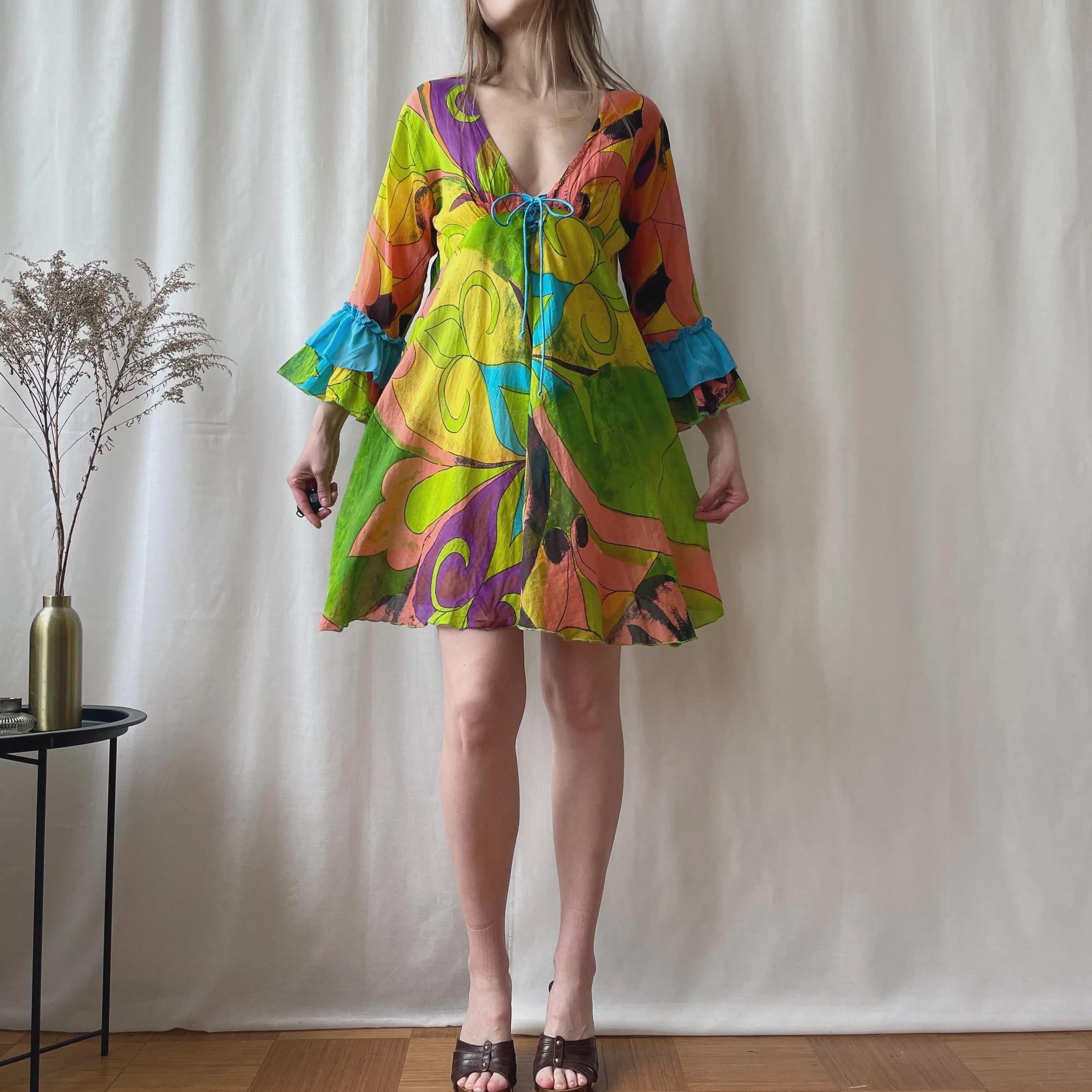2000s babydoll dress Hervé Léger 2000s White grunge_dress My Actual Bust is:34