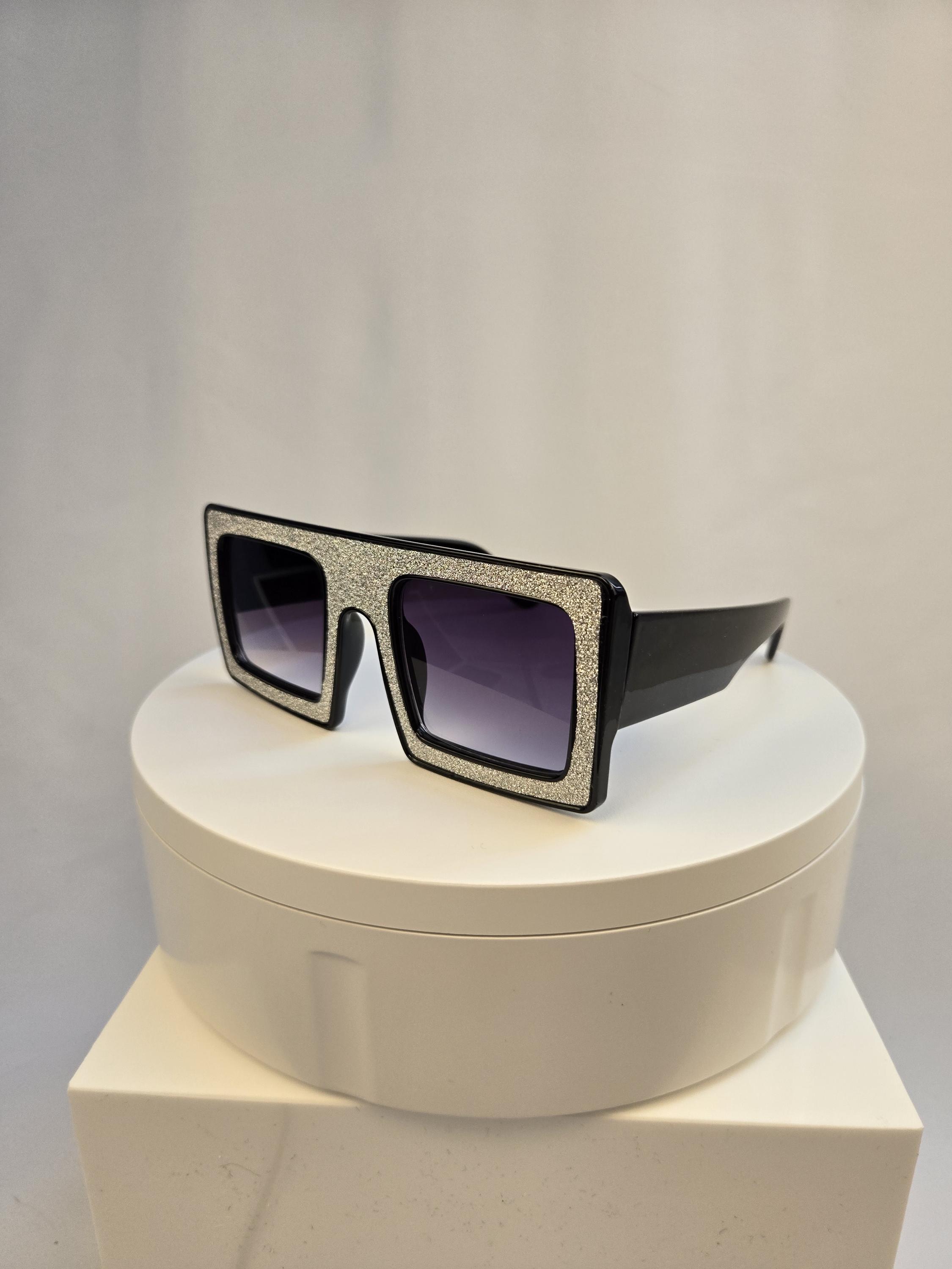 *Arriving soon*chunky oversized glitter sunglasses Amazon.com: Geopty 10 Pack Black Oversized Square Crystal  main image 2