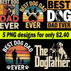 World&#39;s Best Father PNG, Funny Father&#39;s Day Dad Shirt Design, Vintage Dad Humor PNG, Retro Father&#39;s Day Gift, Dog Dad PNG, Pet Lover Svg,