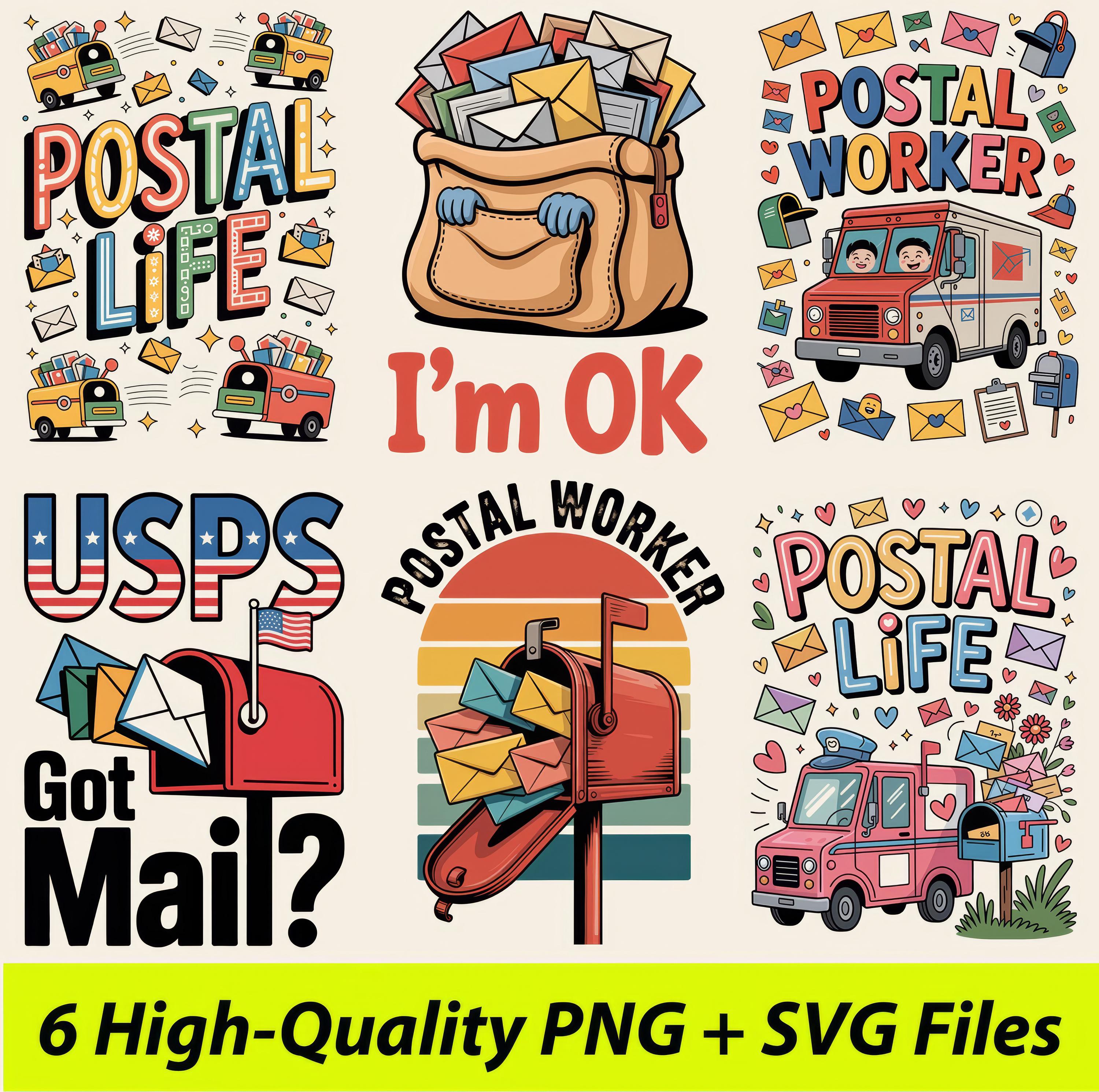Postal Worker PNG Digital Download - Instant Art Print - Etsy