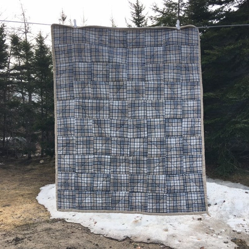 Baby denim rag quilt 35-12 x 43-12