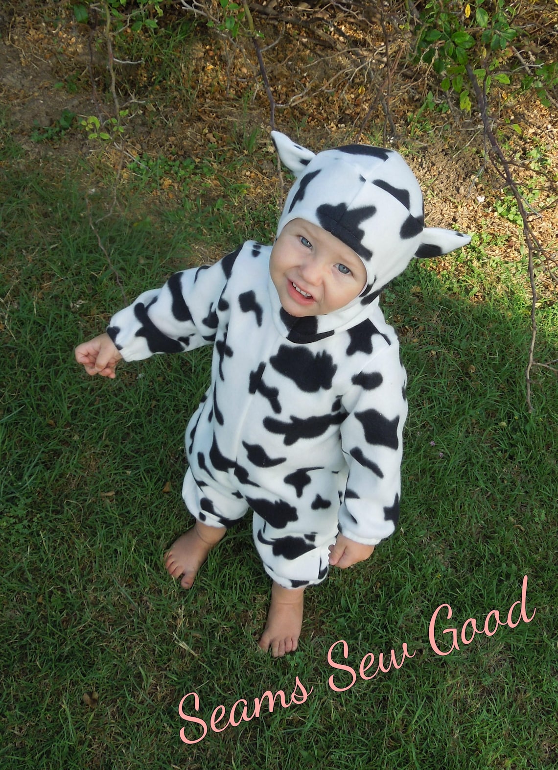 Calf Fleece Costumebaby Cow Costumeinfant Cow Costumecalf Etsy