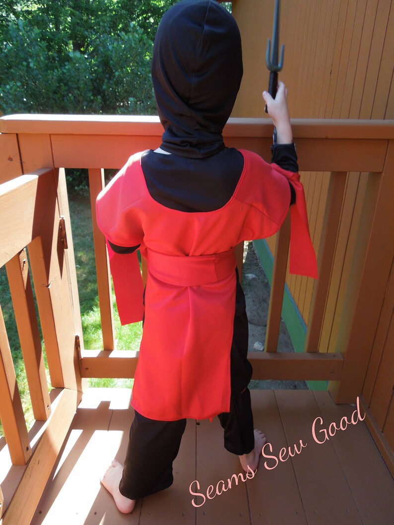 Knit Child Ninja Costumeknit Toddler Ninja Costumeninja Etsy