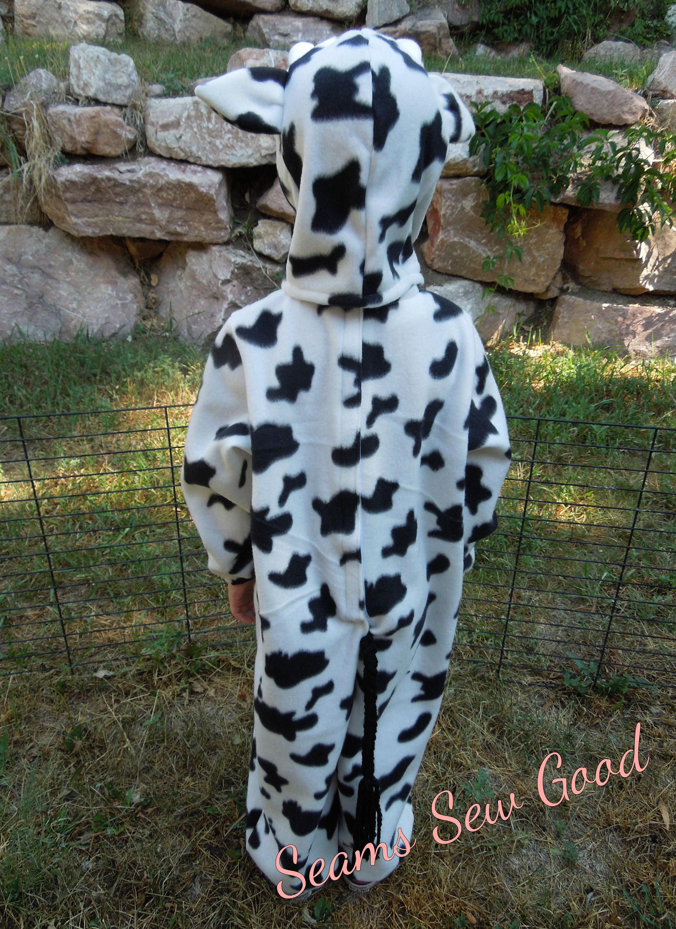 Cow Costumetoddler Cow Costumechild Cow Costumefleece Cow Etsy