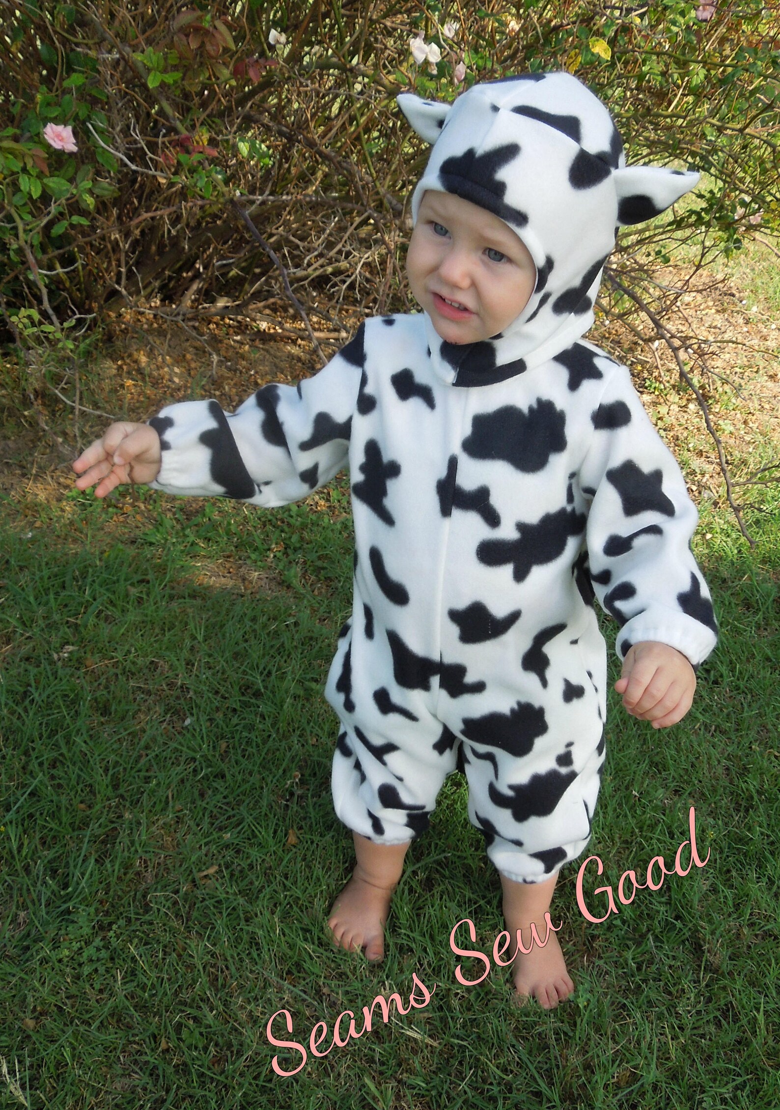 Calf Fleece Costumebaby Cow Costumeinfant Cow Costumecalf Etsy