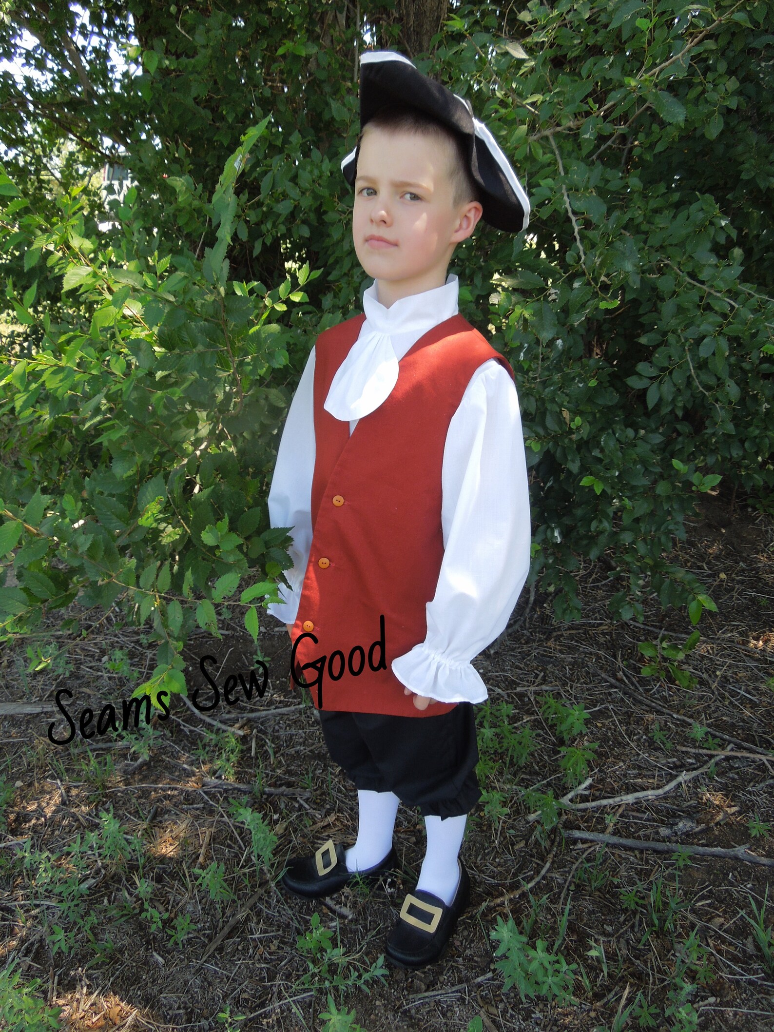 Male Colonial Costumeboy Patriot Costumecurriculum Days Boys Etsy