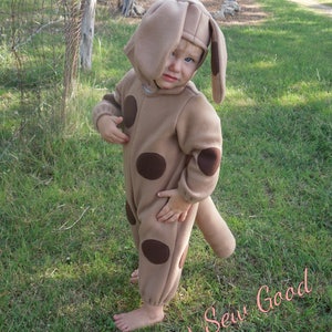Dog Fleece Costume-Puppy Costume-Infant Dog Costume-Baby Dog Costume-Dog Halloween Costume-Baby Girl Dog Costume-Baby Boy Dog Costume