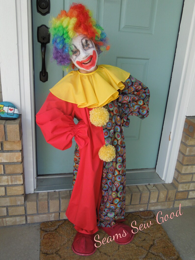 Child Clown Costumetoddler Clown Costumechild Clown Etsy